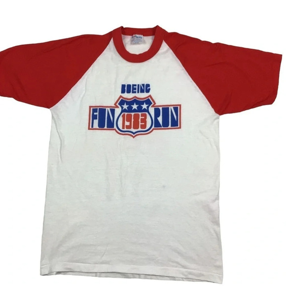 Vintage 1983 Boeing fun run raglan T-shirt​ - Picture 1 of 5
